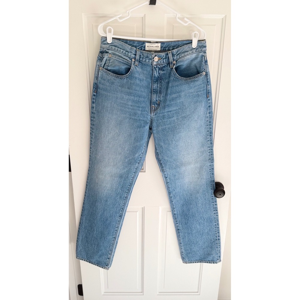 SLVRLAKE Size 31 Light Wash Straight Leg Premium‎ Denim Jeans